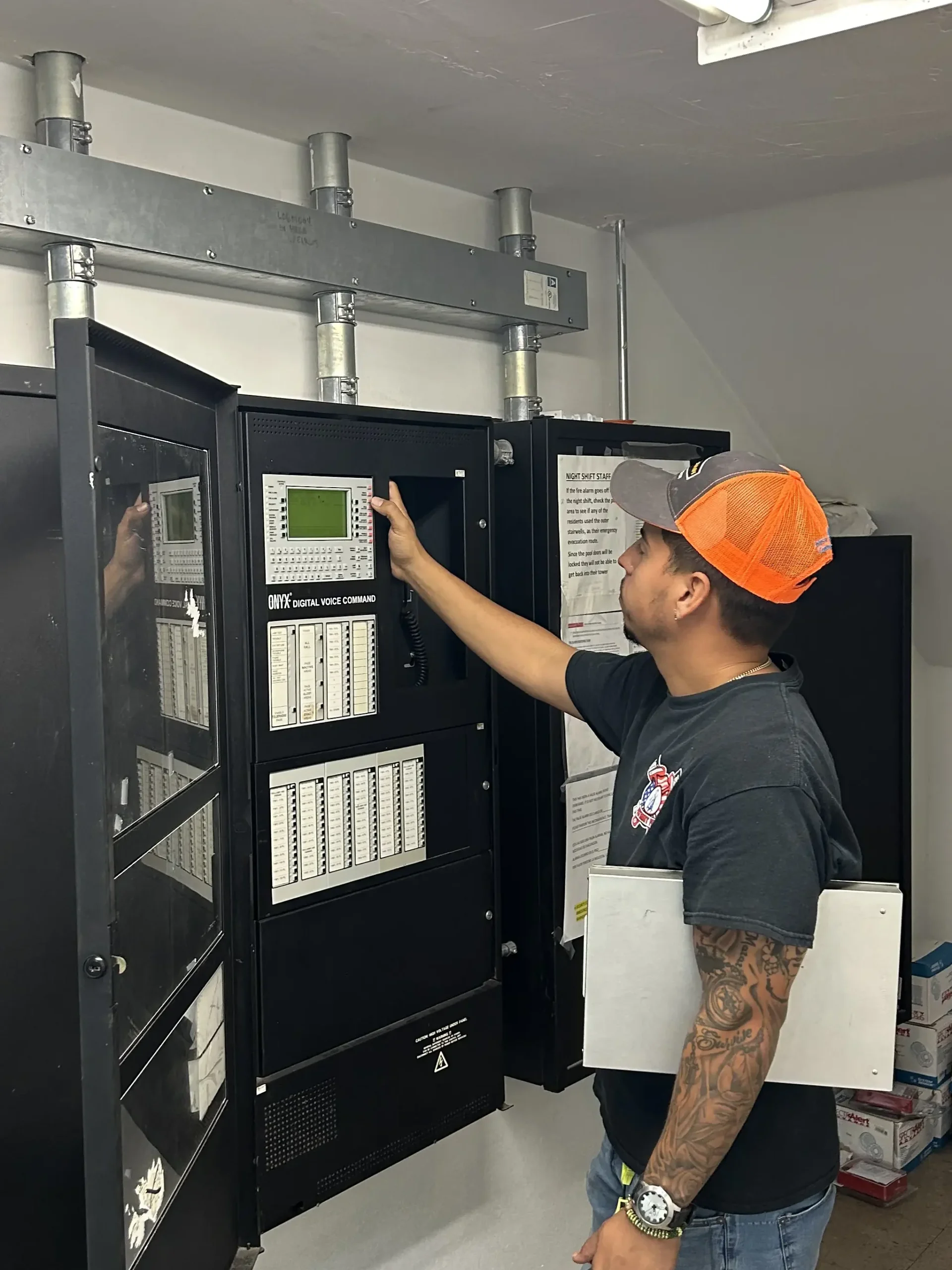 Employee Working On Panel